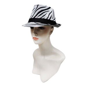 Black and white zebra print hat.
Unisex design perfect for both men and women.